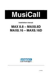 Dateq Musicall MAX8.16D Installation Manual