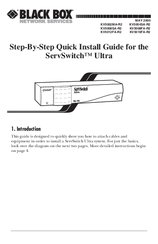 Black Box ServSwitch Ultra KV5008FA-R2 Quick Install Manual