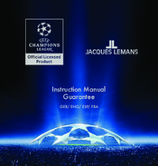 Jacques Lemans UEFA Champions League U-32 Instruction Manual