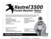 Nielsen-Kellerman Kestrel 3500 Instruction Manual