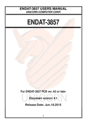 Unicorn Computer ENDAT-3857 User Manual