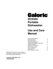 Caloric DCS550 User Manual