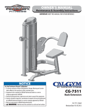 TuffStuff CG-7511 Owner's Manual
