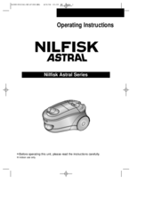 Nilfisk-Advance Astral Series Operating Instructions Manual