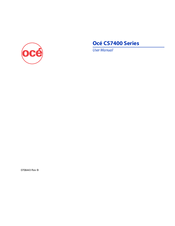 Oce CS7400 Series User Manual