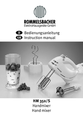 Rommelsbacher HM 350 S Instruction Manual