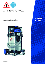 Nilfisk-ALTO ATTIX 40-0M PC TYPE 22 Operating Instructions Manual