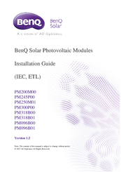 BenQ PM096B01 Installation Manual