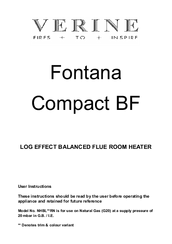 Verine Fontana Compact BF User Instructions