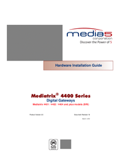 Media5 Mediatrix 4401plus Hardware Installation Manual