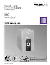 Viessmann Vitorond 100 Installation And Service Instructions Manual