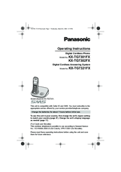 Panasonic KX-TG7321FX Operating Instructions Manual