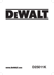 DeWalt D25011K Manual