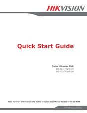 HIKVISION DS-73xxHQHI-SH Quick Start Manual