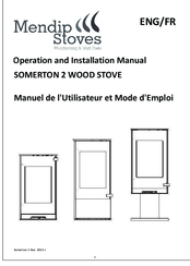 Mendip Stoves SOMERTON 2 PEDESTAL Operation And Instruction Manual