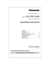 Panasonic KX-TG2314AG Operating Instructions Manual