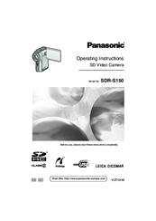 Panasonic SDRS150 - SD MOVIE CAMERA Operating Instructions Manual