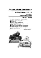 Standart Horizont Eclipse DSC+ GX1150 Owner's Manual