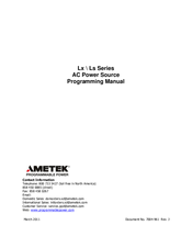 Ametek LX series Programmer's Manual
