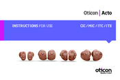 oticon Acto CIC Instructions For Use Manual