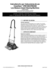 VersaClean CRB1580 Instructions For Use Manual
