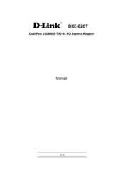 D-Link DXE-820T Manual