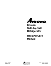 Amana 10488010 Use And Care Manual