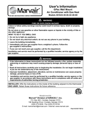 Marvair AVG24 User Information