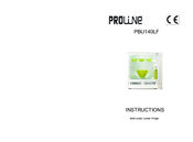 Proline PBU140LF Instructions Manual
