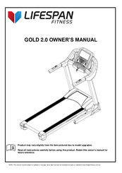 LifeSpan GOLD 2.0 Owner's Manual
