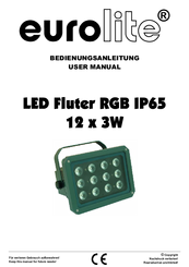eurolite LED Flood RGB IP65 12x3W User Manual