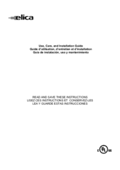 ELICA Horizonte Island Series Use, Care And Installation Manual
