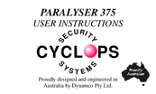 CYCLOPS PARALYSER 375 User Instructions