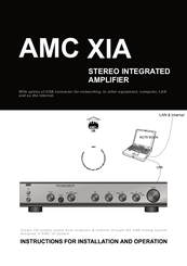 AMC XIA Instructions For Installation And Operation Manual