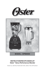 Oster OPB9000 Instruction/Recipe Booklet