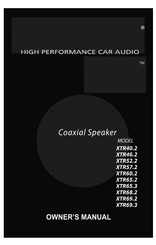 Orion Coaxial Speaker XTR462 Owner's Manual