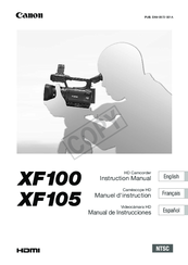 Canon XF105 Instruction Manual