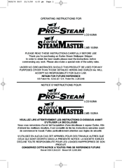 Earlex Pro-Steam LCS150NA Operating Instructions Manual