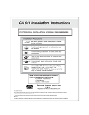 Code Alarm CA611 Installation Instructions Manual