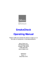Micro Direct SmokeCheck Operating Manual