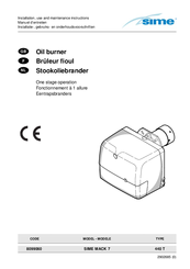 Sime MACK 7 Installation, Use And Maintenance Instructions