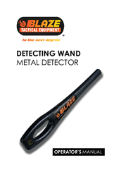 Blaze DETECTING WAND Operator's Manual