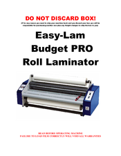 LSI Easy-Lam Budget PRO EZPRO27 User Manual