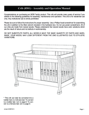 MDB Family 8501 Assembly And Operation Manual