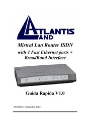 Atlantis Guida Rapida V1.0 Manual