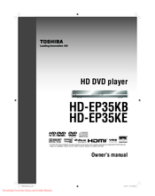 Toshiba HD-EP35KB Owner's Manual