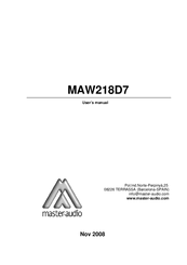 Master audio MAW218D7 User Manual