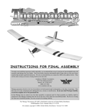 Academy of Model Aeronautics Wattage Thermalaire EP Assembly Manual