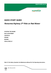 Ransomes Highway 3 Quick Start Manual