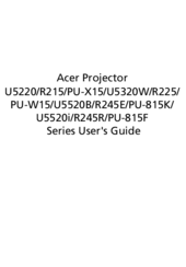 Acer U5520B Series User Manual